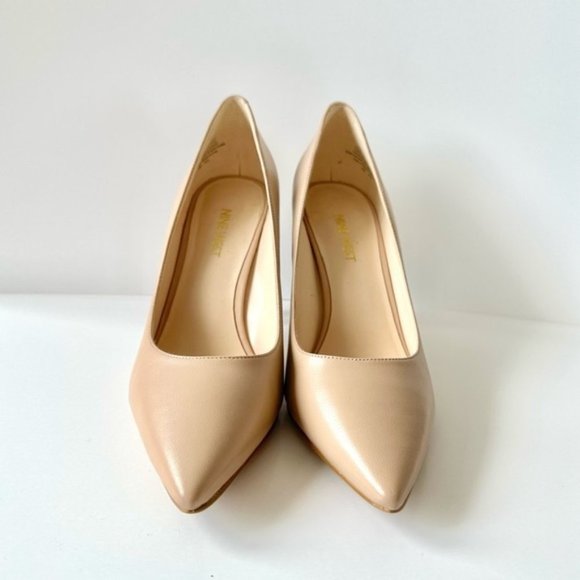 Nine West Jackpot Nude Tan Leather Pumps Pointed Toe US 7.5 - Picture 6 of 9